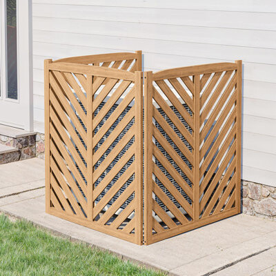 Belleze Wooden Outdoor Privacy Fence Panels (3 Panels)