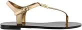 Thumbnail for your product : Dolce & Gabbana Logo Paint Leather Thong Sandal