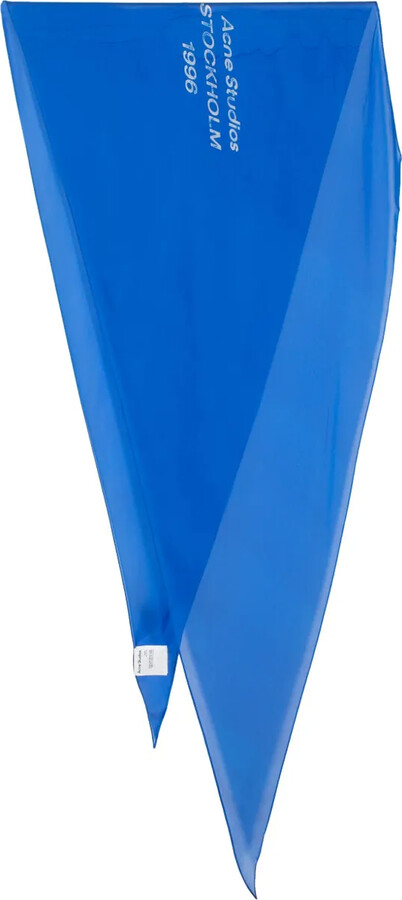 Acne Studios Logo-Print Silk Scarf