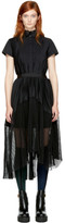 Thumbnail for your product : Sacai Black Pleated Shirt Dress