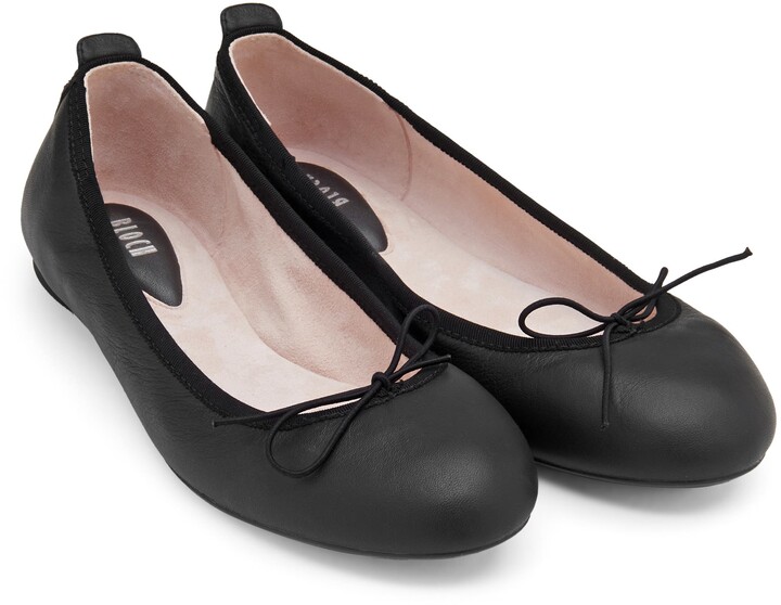 Bloch Ladies Rigel Ballerina Shoes White Black Leather