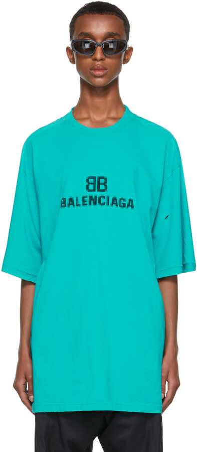 balenciaga blue t shirt