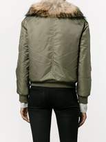 Thumbnail for your product : Yves Salomon Army Khaki fur lined bomber jacket