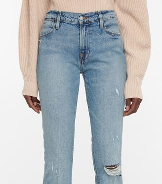 Frame Le High Flare distressed jeans