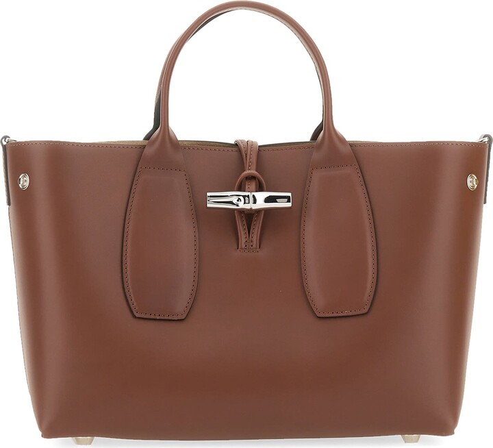 Roseau S Handbag Cognac - Leather (10095HQS504)