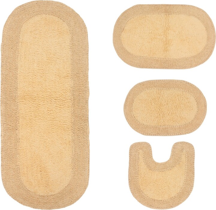 Home Weavers Double Ruffle 4-Pc. Bath Rug Set