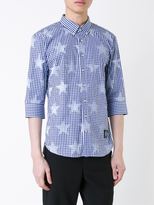 Thumbnail for your product : GUILD PRIME star print checked shirt - men - Cotton/Polyester - 1