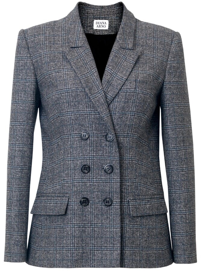 Grey Check Blazer | Shop the world's largest collection of fashion 