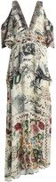Thumbnail for your product : Camilla Cold-shoulder Crystal-embellished Printed Silk Crepe De Chine Maxi Dress