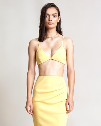 Bec & Bridge Bec + Bridge - Women's Yellow Cropped tops - Noa Bralette -  Size 10 at The Iconic - ShopStyle Bras