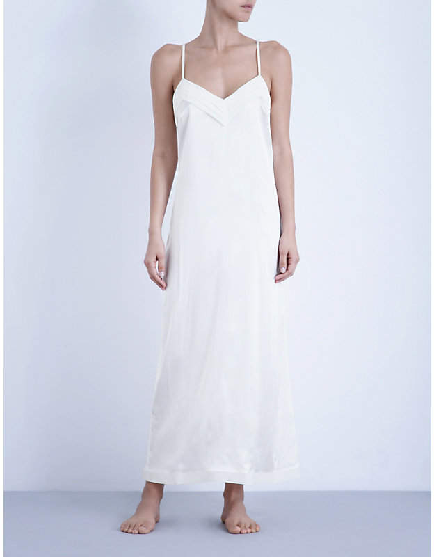 La Perla Silk Essence Long Stretch-Silk Nightgown - ShopStyle Nightdresses