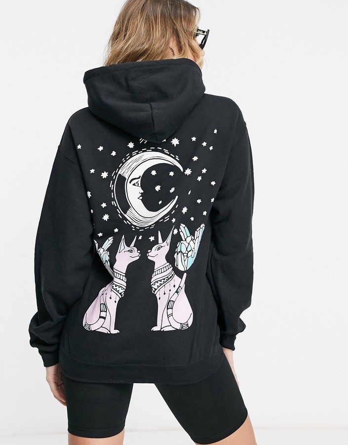 Honour HNR LDN mystic cat hoodie in black - ShopStyle
