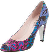 Thumbnail for your product : Emilio Pucci Printed Peep-Toe Pumps