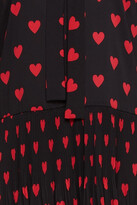 Thumbnail for your product : RED Valentino Pleated printed crepe de chine mini dress