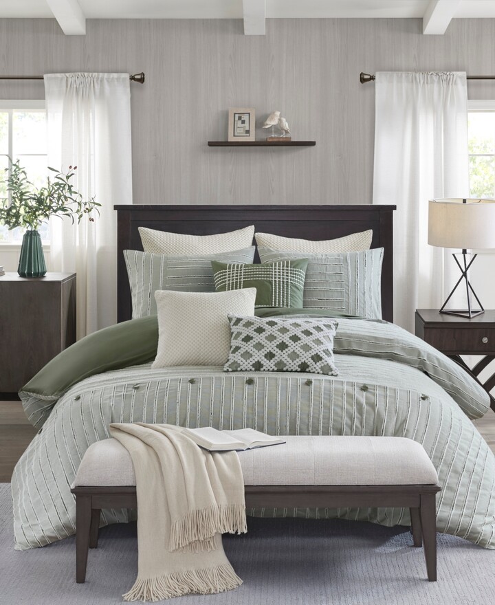 Madison Park Signature Essence Clipped Jacquard 10-Pc. Comforter Set King