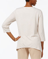 Thumbnail for your product : Alfred Dunner Just Peachy Patchwork Top