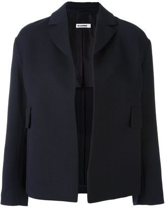 Jil Sander double face crepe short jacket - women - Silk/Spandex/Elastane/Cupro/Virgin Wool - 34
