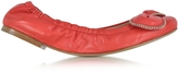 Thumbnail for your product : See by Chloe Red Nappa Leather Ballerina