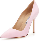 Thumbnail for your product : Manolo Blahnik BB Suede 105mm Pump, Light Pink