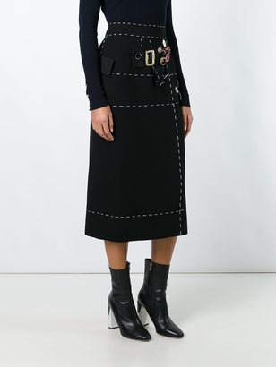 Dolce & Gabbana stitch detail pencil skirt