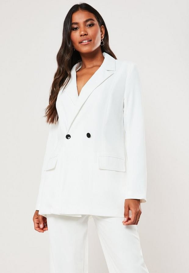 white longline jacket