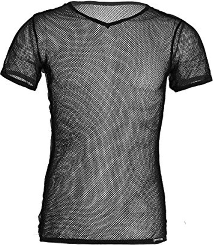 Mesh Top JOGAL Men's Mesh Fshnet Ftted Short Sleeve Muscle Top