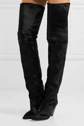 Isabel Marant Lostynn Calf Hair Over-the-knee Boots