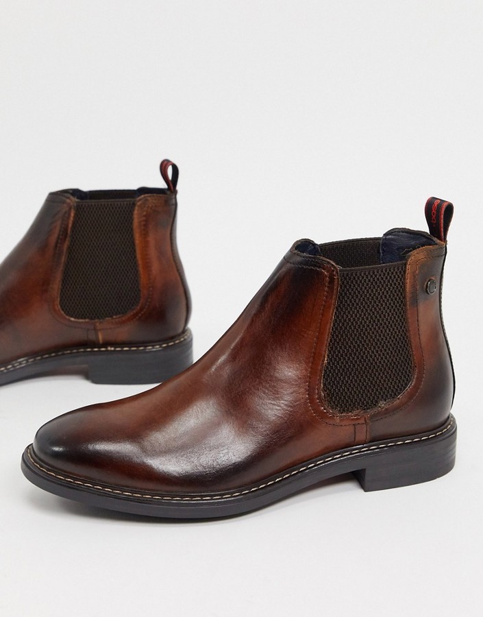Base London Seymour Tan Mens Leather Chelsea Boots