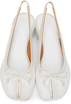 Thumbnail for your product : Maison Margiela White Painted Tabi Slingback Heels