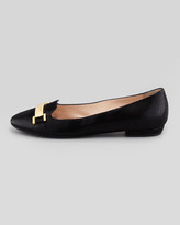 Thumbnail for your product : Giorgio Armani Buckled Suede Slipper, Black