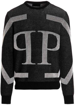 Philipp Plein Logo-Embroidered Crewneck Sweater