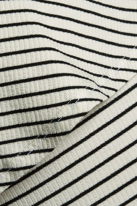 Kain Label Alessandra Off-The-Shoulder Striped Ribbed Jersey Bodysuit