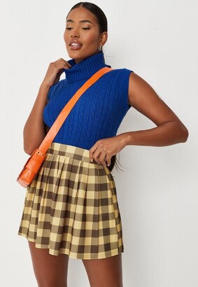 yellow checkered skirt and top