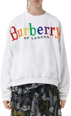 Burberry Archive Rainbow Logo Crewneck Sweatshirt