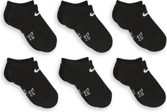 Nike Dri-FIT Little Kids' No-Show Socks (6 Pairs) in Black