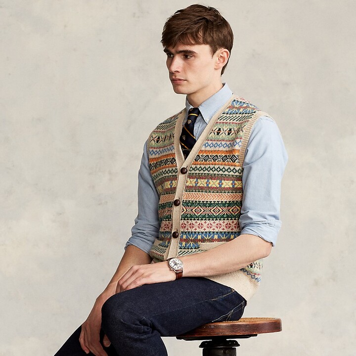 Ralph Lauren Fair Isle Wool Sweater Vest - ShopStyle
