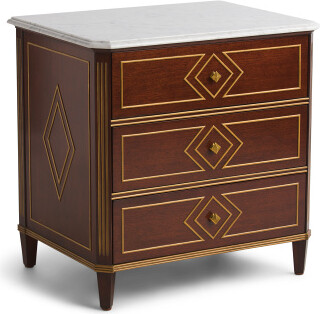 TJMAXX Olga Marble And Mahogany Side Table - ShopStyle