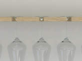 Thumbnail for your product : Rails BespOak Interiors Oiled Oak Floating Wine Glass Rack