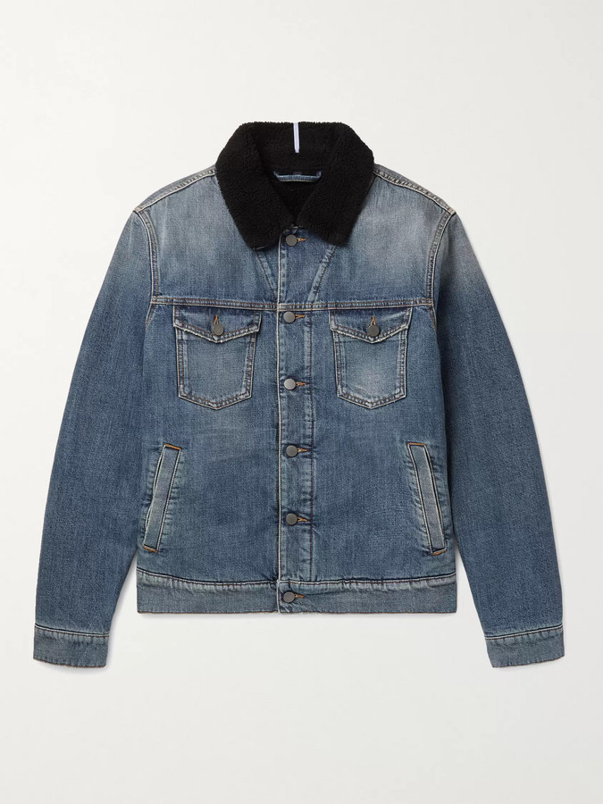 denim jacket with sheepskin lining