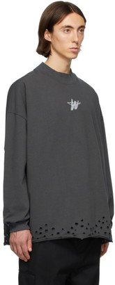 we11done Grey WD Logo Sweater