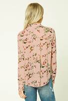 Thumbnail for your product : Forever 21 Floral and Bird Mock Neck Shirt