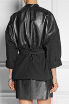 Thumbnail for your product : Helmut Lang Waxed cotton-blend and leather jacket