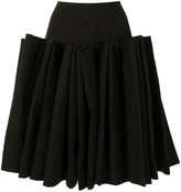 Thumbnail for your product : Yohji Yamamoto Tuck midi skirt