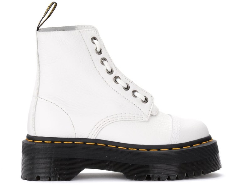 ANFIBIO DONNA UNISEX UOMO Dr MARTENS SINCLAIR PLATFORM MILLLED NAPPA LEATHER WHI