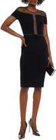 Thumbnail for your product : Jenny Packham Studded Point D'esprit-paneled Stretch-crepe Dress