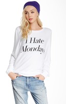 Thumbnail for your product : Wildfox Couture I Hate Mondays Baggy Beach Pullover