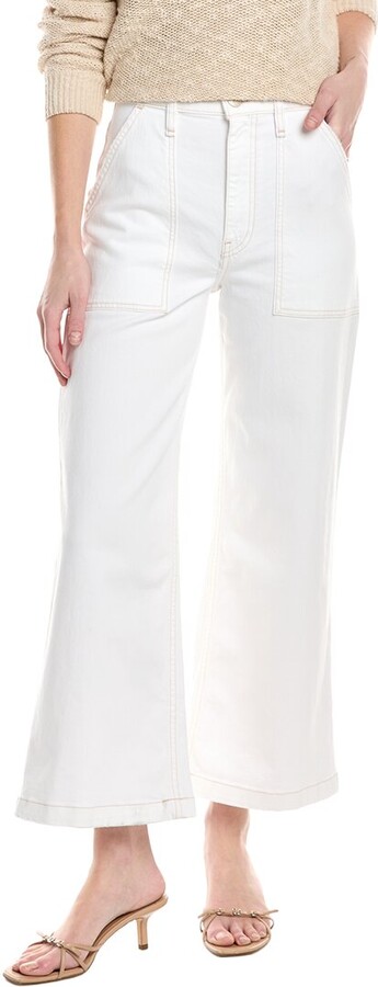 Hudson Jodie White Wide Leg Crop Jean