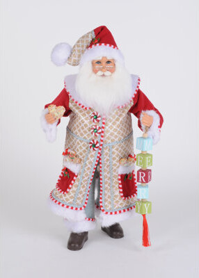 Karen Didion Originals Merry Gingerbread Santa
