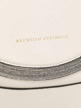 Brunello Cucinelli Leather Monili Embellished Backpack