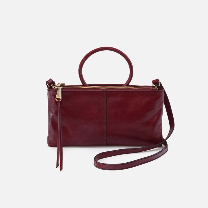 Hobo Sable Crossbody in Polished Leather - Saddleberry